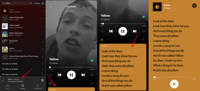 how to see lyrics spotify
